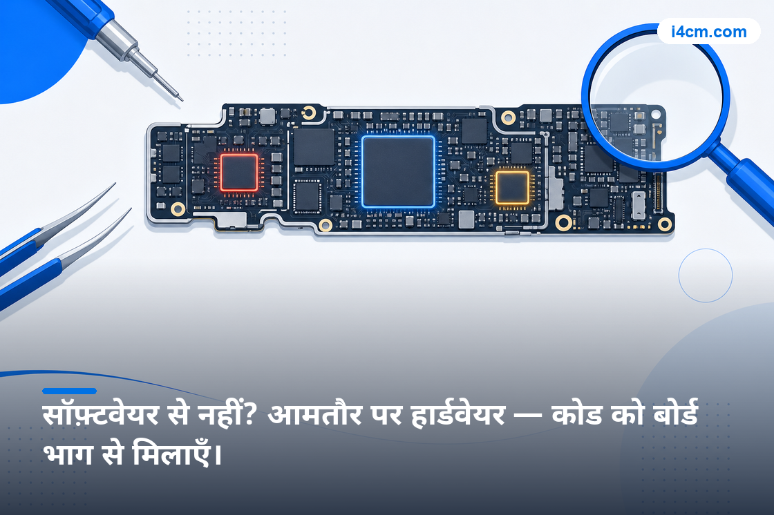 एरर कोड के अनुसार iPhone बोर्ड क्षेत्रों का आरेख