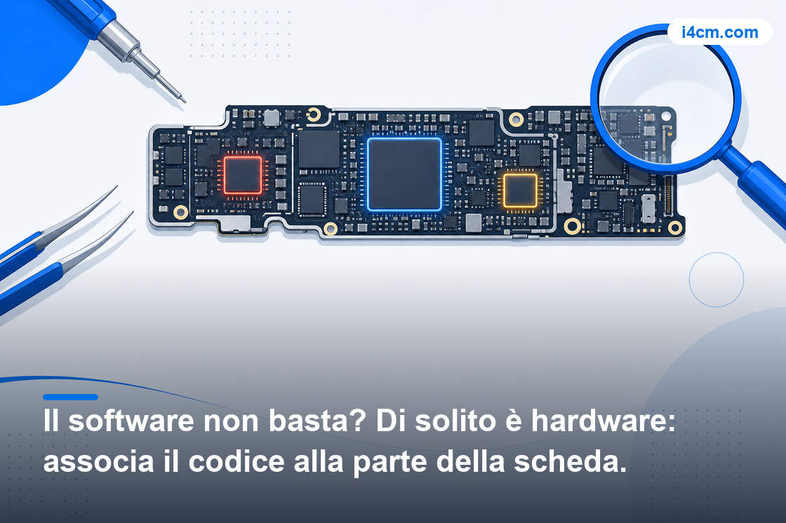 Schema delle zone della scheda madre dell'iPhone in base al codice di errore