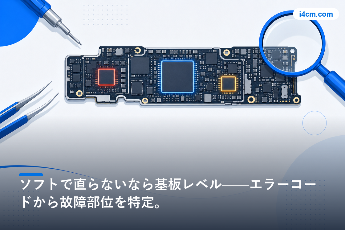 iPhone 基板のエラーコード修理部位の図