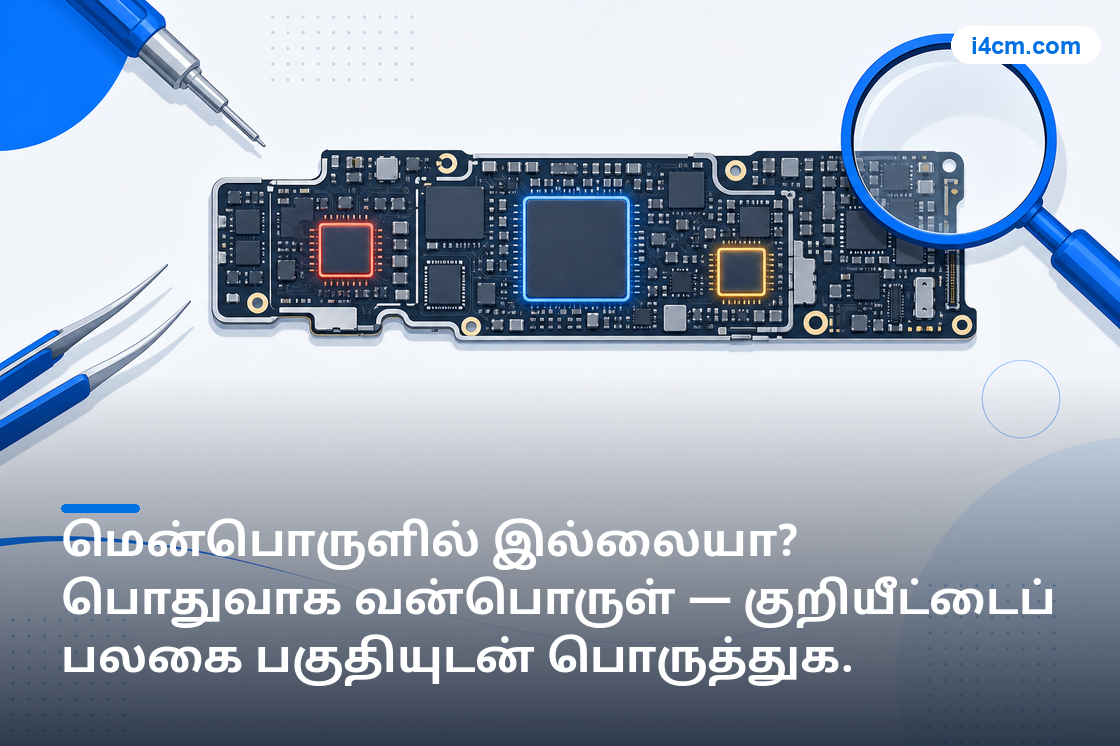 பிழைக் குறியீட்டின்படி iPhone போர்டு பகுதிகளின் வரைபடம்