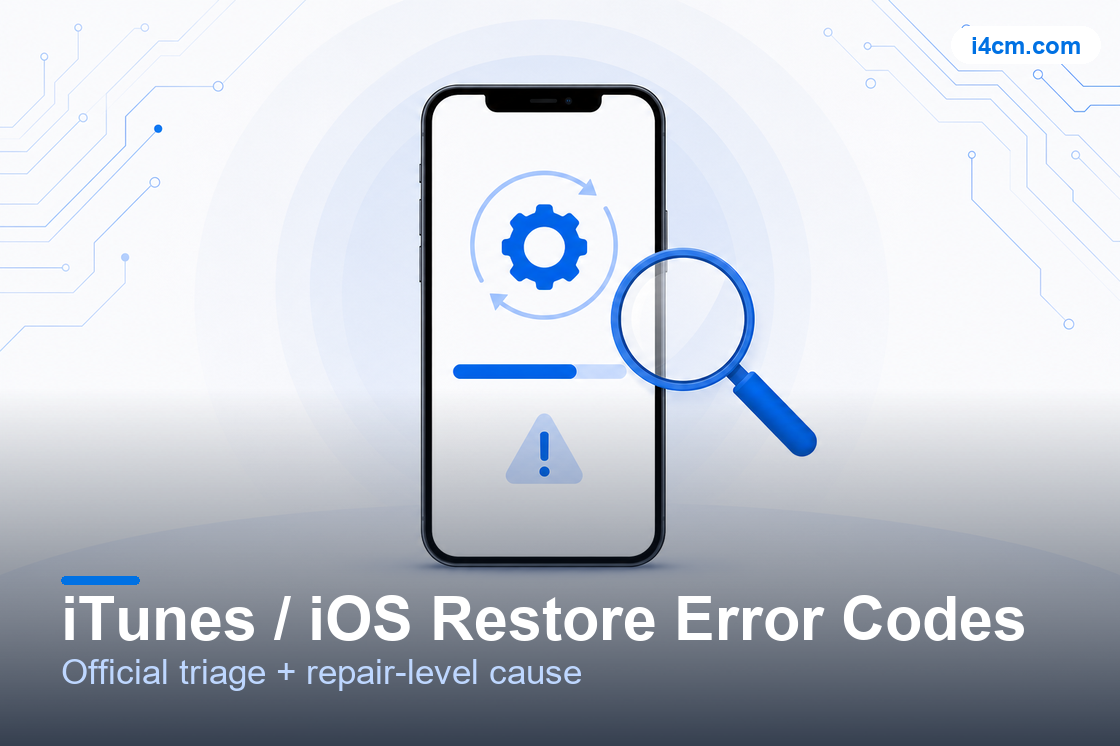 iTunes restore error code diagnosis tool illustration
