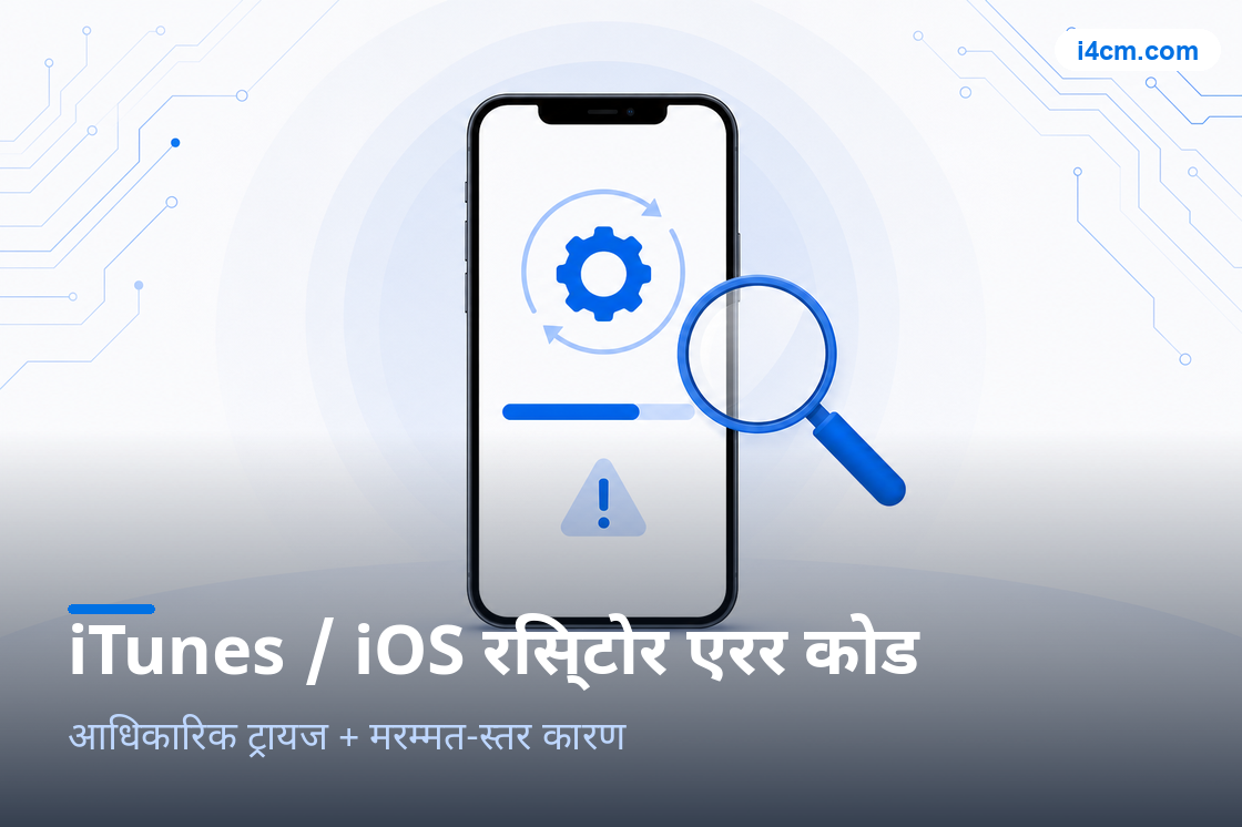 iTunes रिस्टोर एरर कोड डायग्नोसिस टूल का चित्र