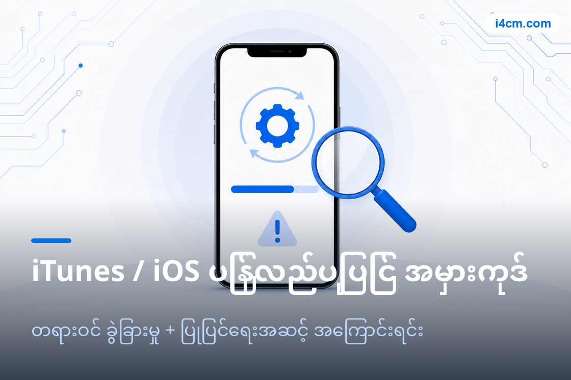 iTunes ပြန်လည်ပြုပြင် အမှားကုဒ် ရောဂါရှာဖွေရေး ကိရိယာ ပုံ